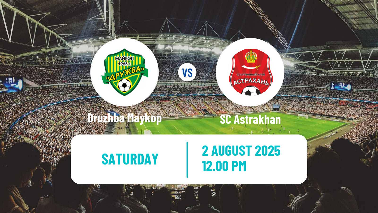 Soccer FNL 2 Division B Group 1 Druzhba Maykop - Astrakhan