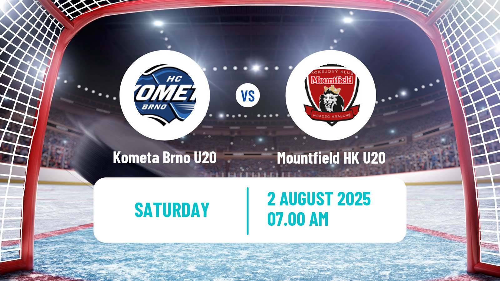 Hockey Club Friendly Ice Hockey Kometa Brno U20 - Mountfield HK U20