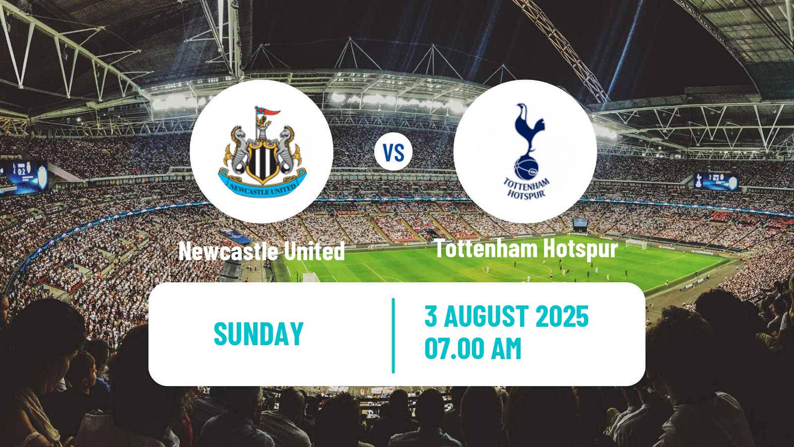 Soccer Club Friendly Newcastle United - Tottenham Hotspur