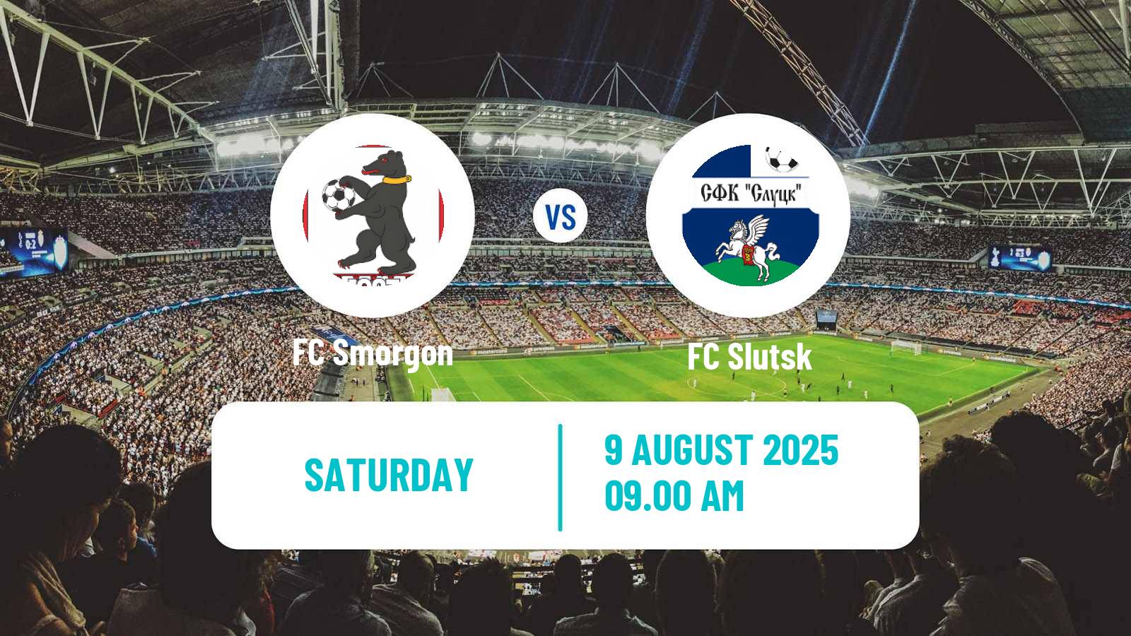 Soccer Belarusian Vysshaya Liga Smorgon - Slutsk