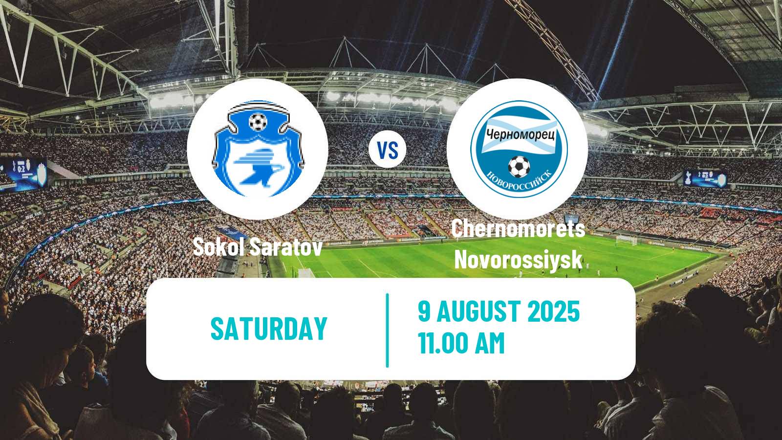 Soccer Russian FNL Sokol Saratov - Chernomorets Novorossiysk