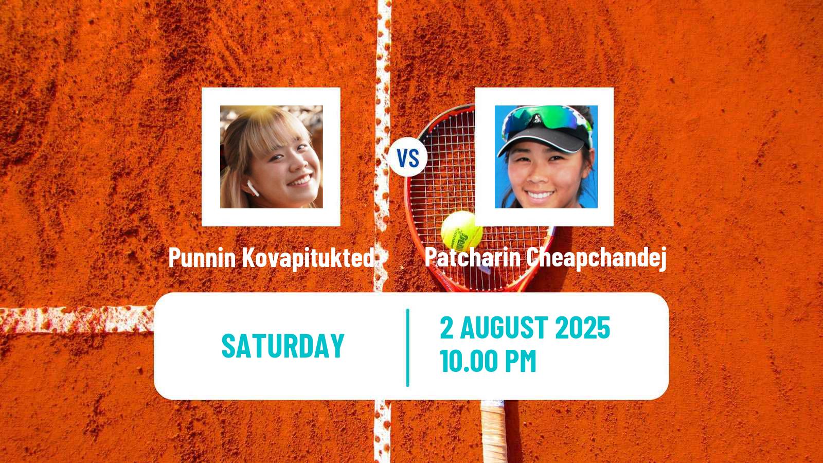Tennis ITF W35 Nakhon Pathom Women Punnin Kovapitukted - Patcharin Cheapchandej