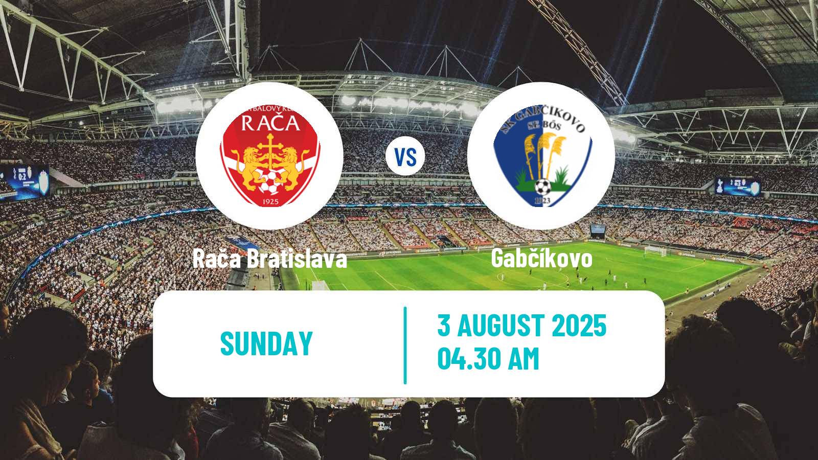 Soccer Slovak 3 Liga West Rača Bratislava - Gabčíkovo