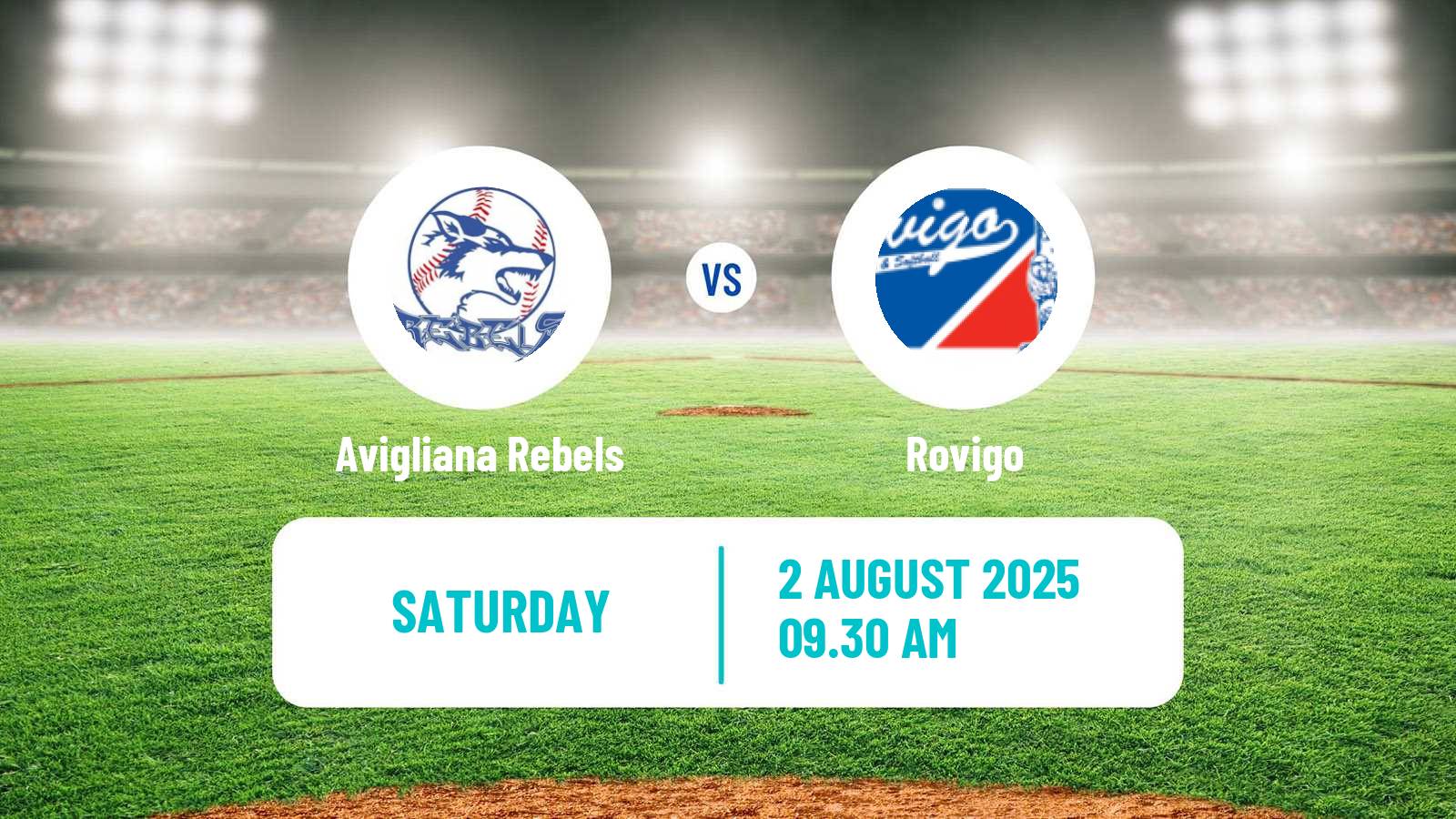 Baseball Italian Serie A1 Baseball Avigliana Rebels - Rovigo