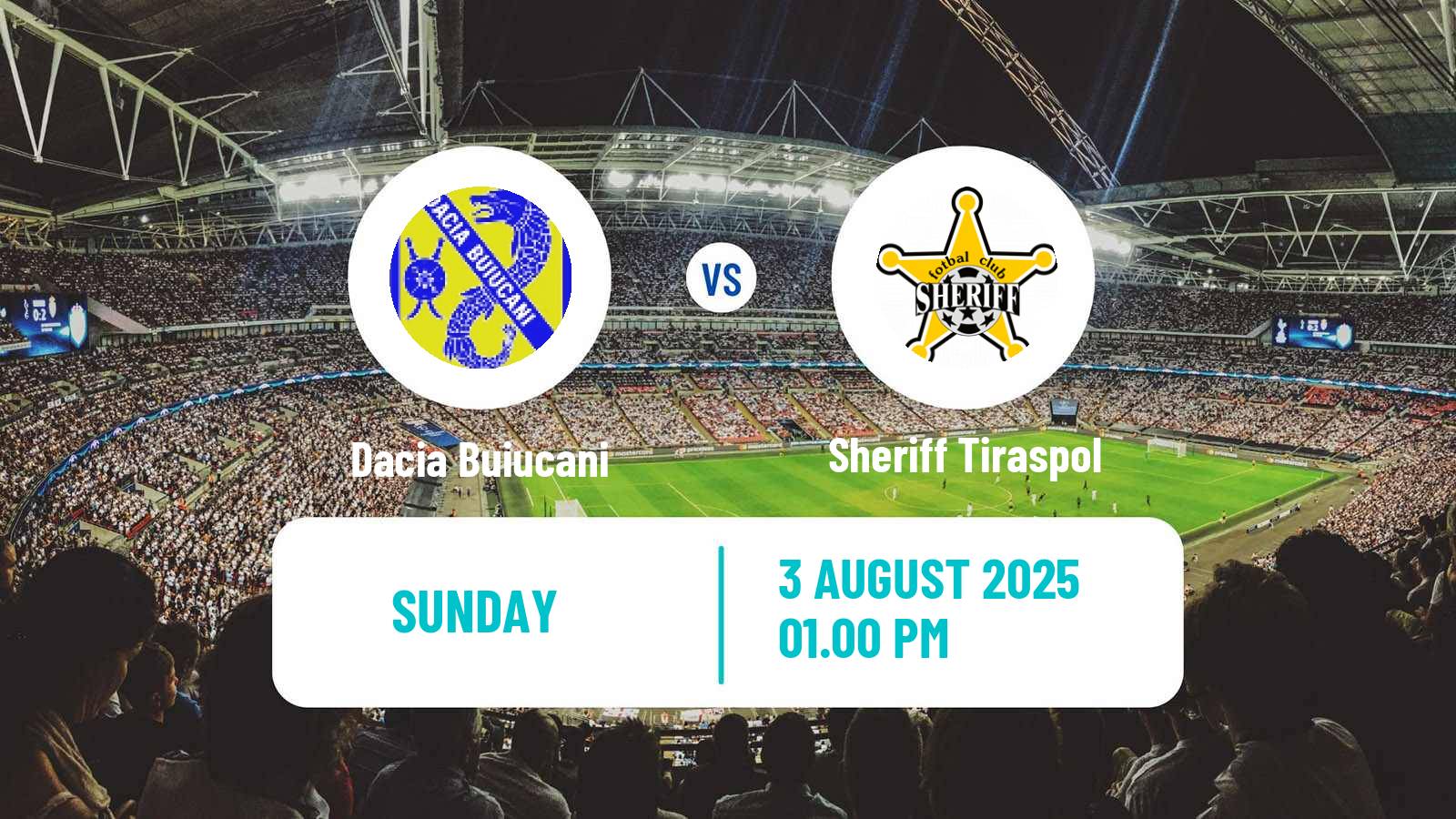 Soccer Moldovan Super Liga Dacia Buiucani - Sheriff Tiraspol