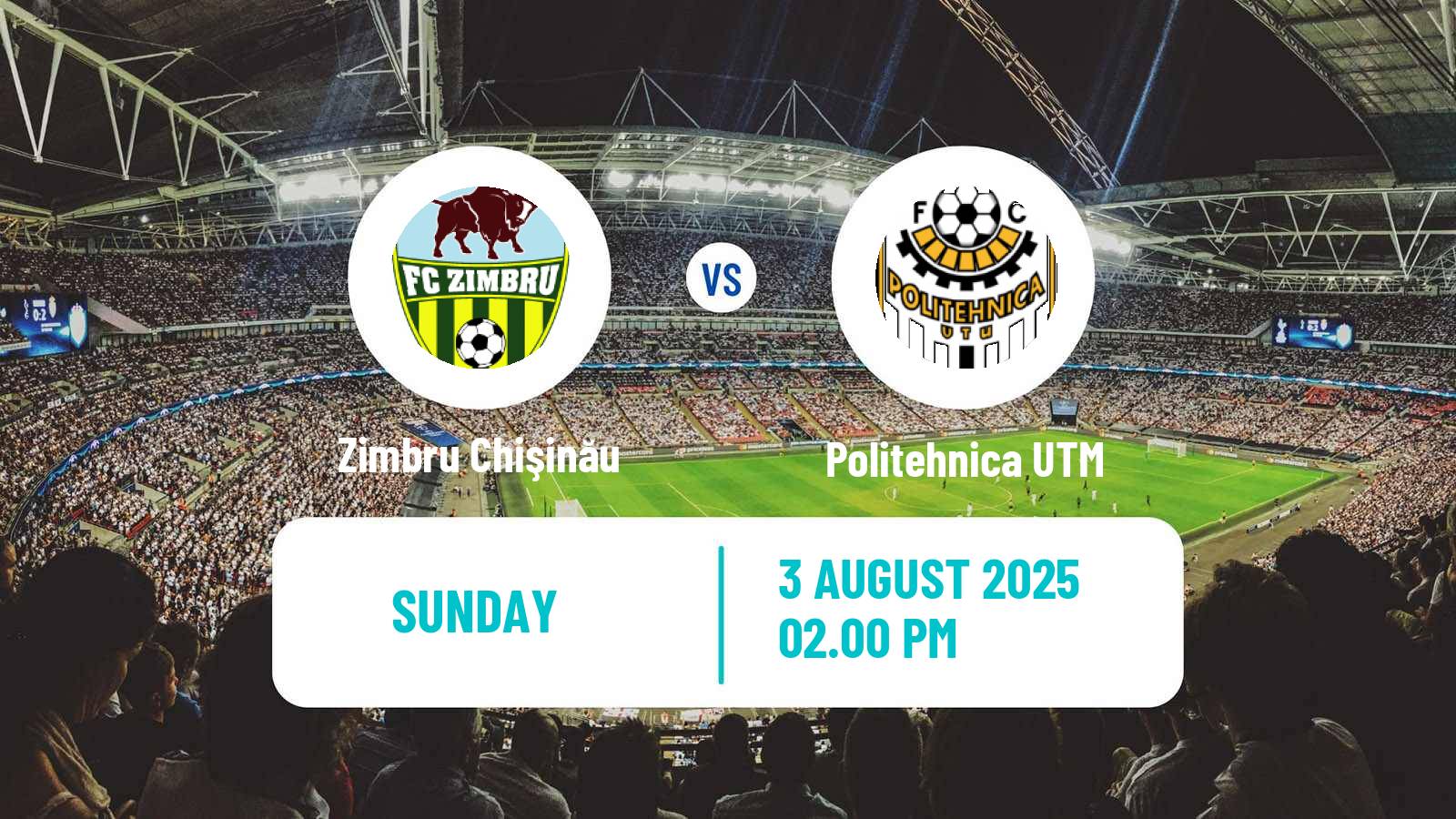 Soccer Moldovan Super Liga Zimbru Chişinău - Politehnica UTM