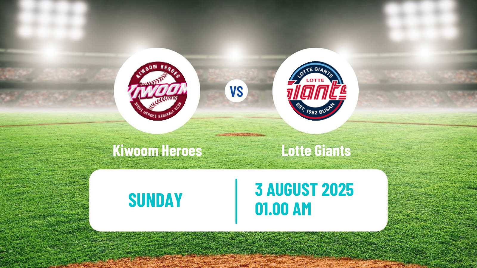 Baseball KBO Kiwoom Heroes - Lotte Giants