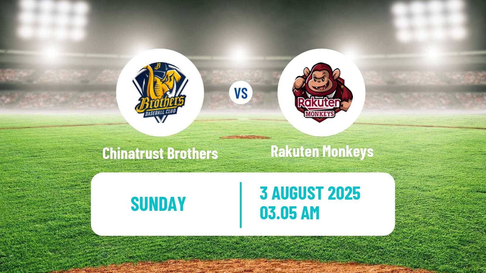 Baseball Taiwan CPBL Chinatrust Brothers - Rakuten Monkeys