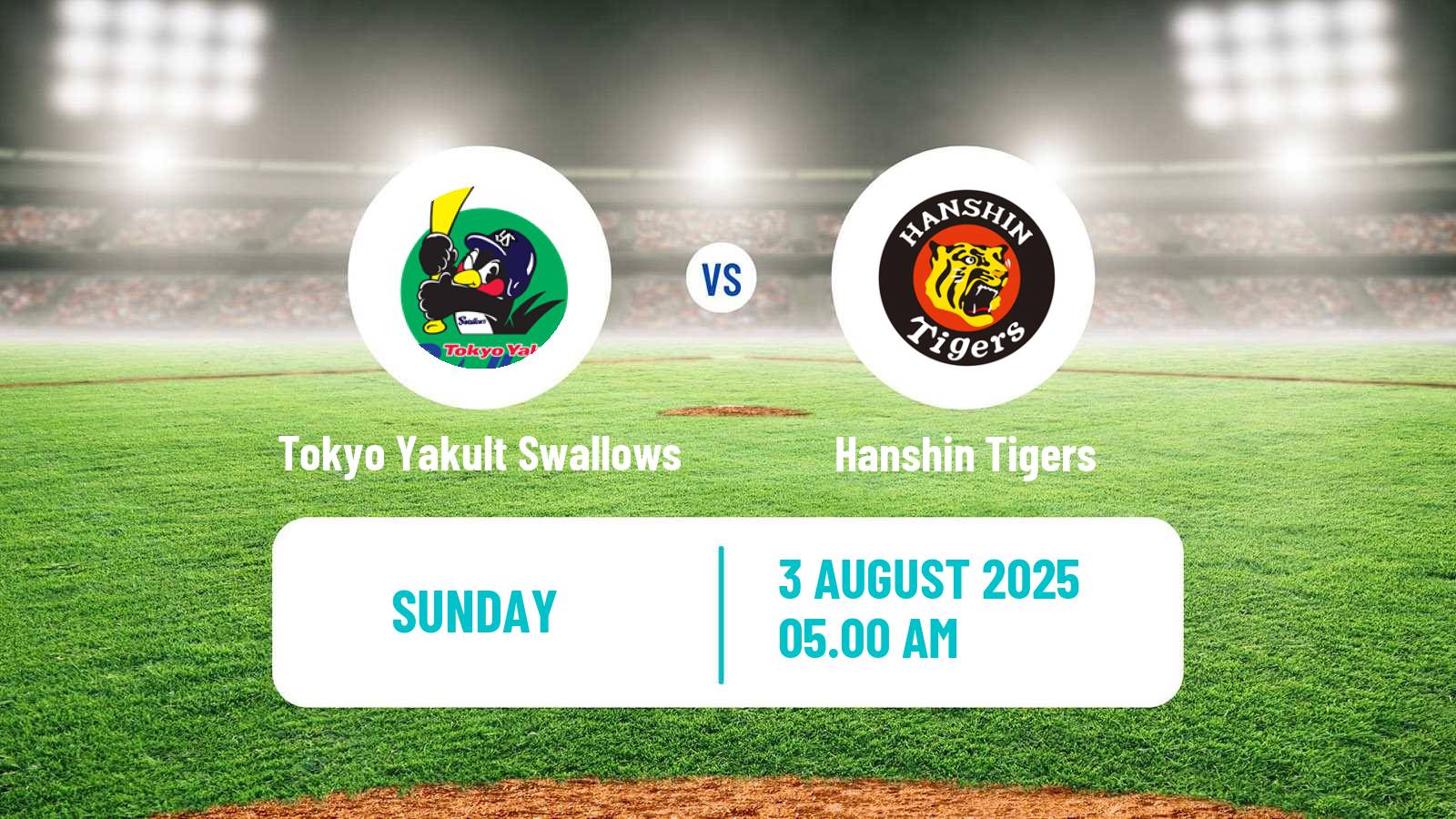 Baseball NPB Tokyo Yakult Swallows - Hanshin Tigers
