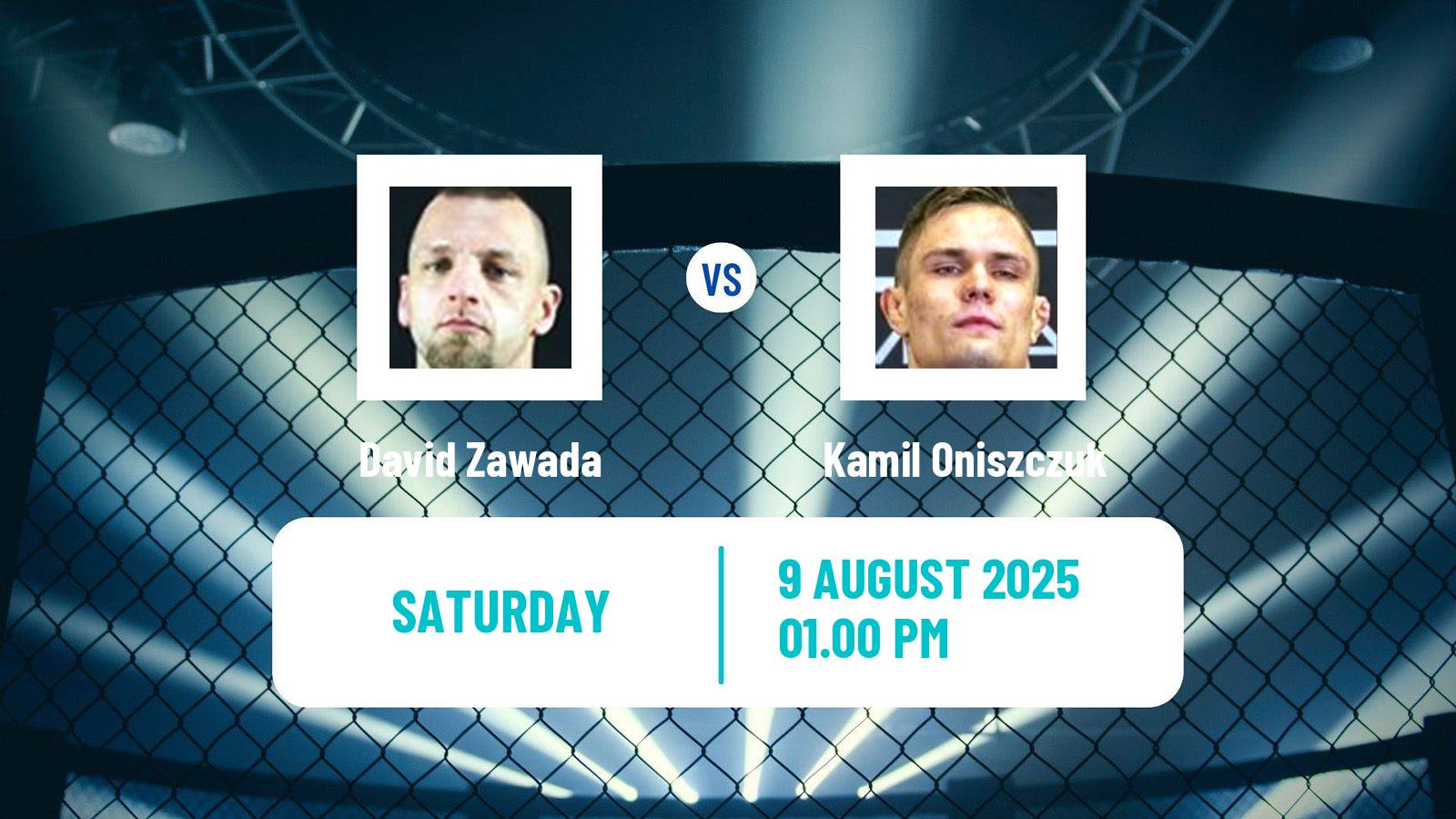 MMA Middleweight Tipsport Gamechanger Men David Zawada - Kamil Oniszczuk