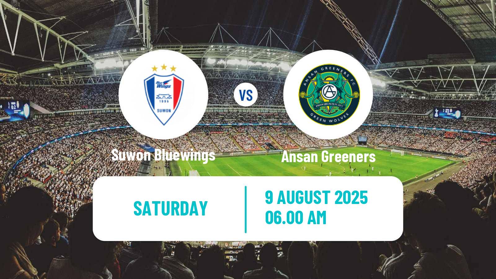 Soccer South Korean K-League 2 Suwon Bluewings - Ansan Greeners