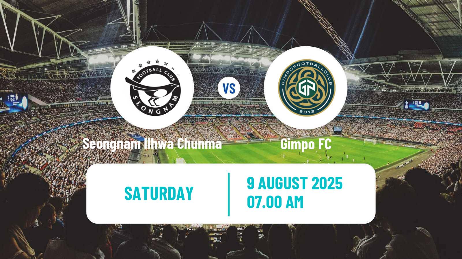 Soccer South Korean K-League 2 Seongnam Ilhwa Chunma - Gimpo