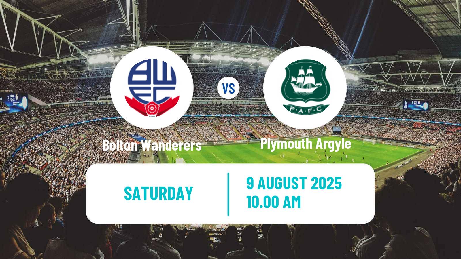 Soccer English League One Bolton Wanderers - Plymouth Argyle