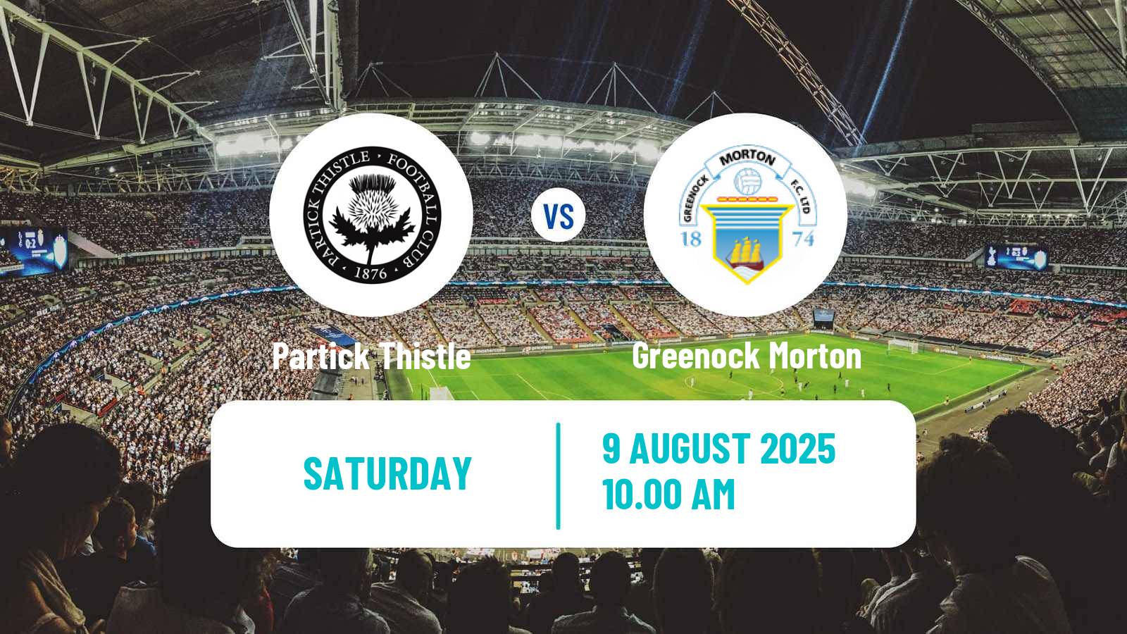 Soccer Scottish Football Championship Partick Thistle - Greenock Morton