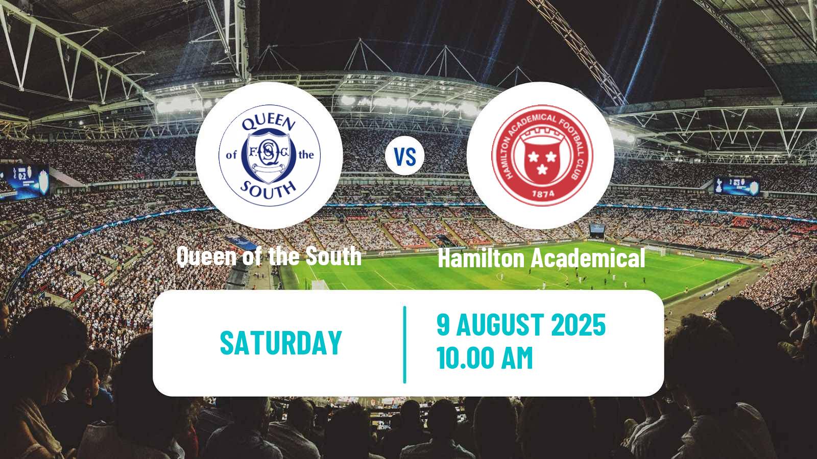 Soccer Scottish League One Queen of the South - Hamilton Academical