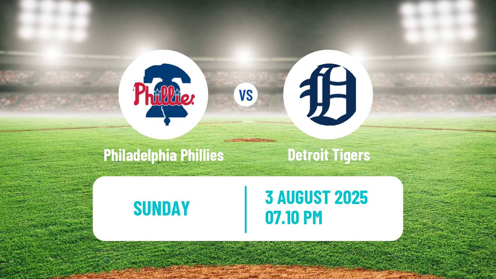 Baseball MLB Philadelphia Phillies - Detroit Tigers