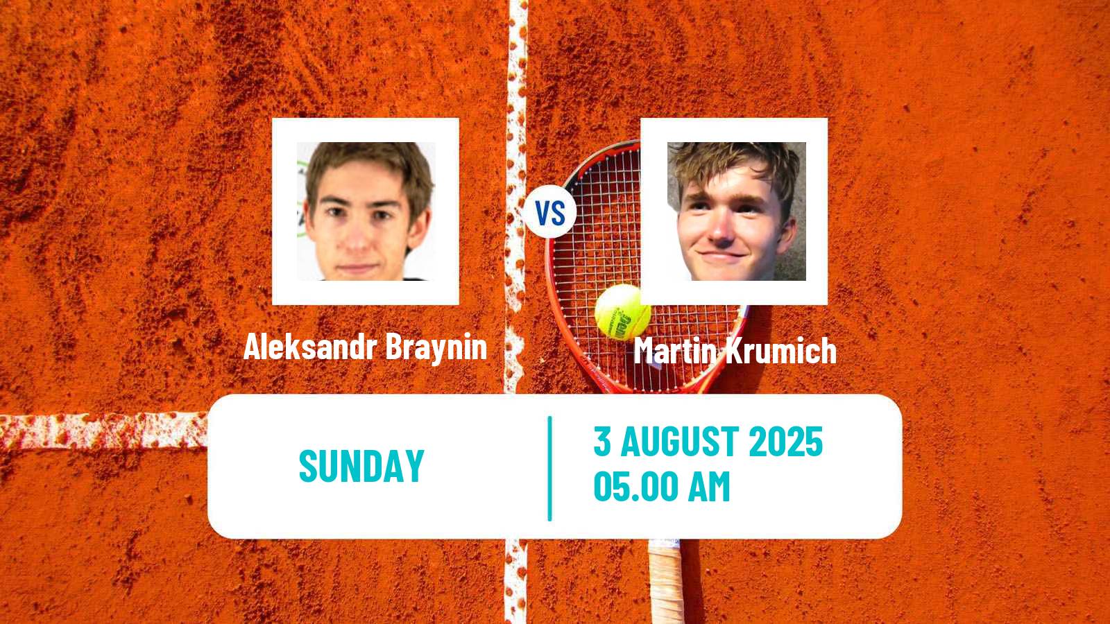 Tennis Bonn Challenger Men Aleksandr Braynin - Martin Krumich