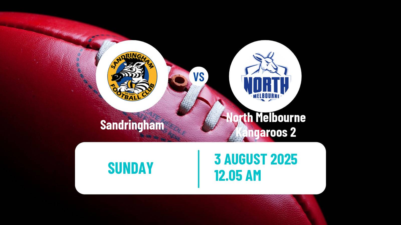 Aussie rules VFL Sandringham - North Melbourne Kangaroos 2