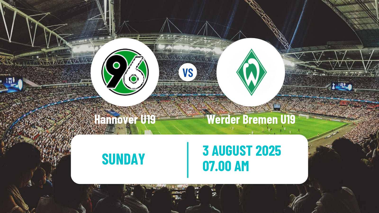 Soccer German DFB Youth League Hannover U19 - Werder Bremen U19