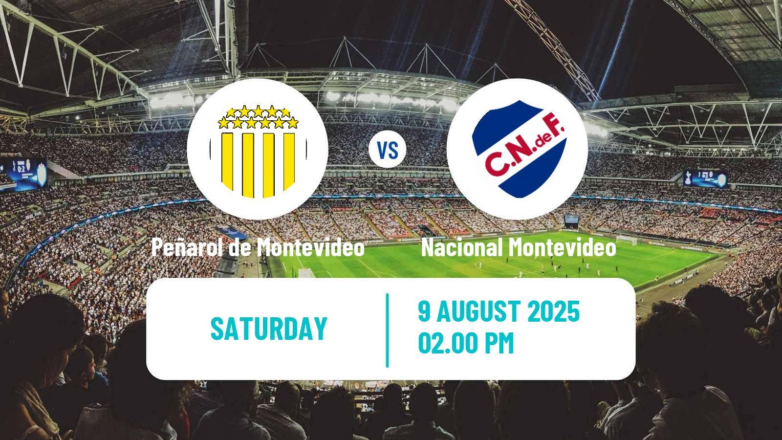 Soccer Uruguayan Primera Division Peñarol de Montevideo - Nacional Montevideo