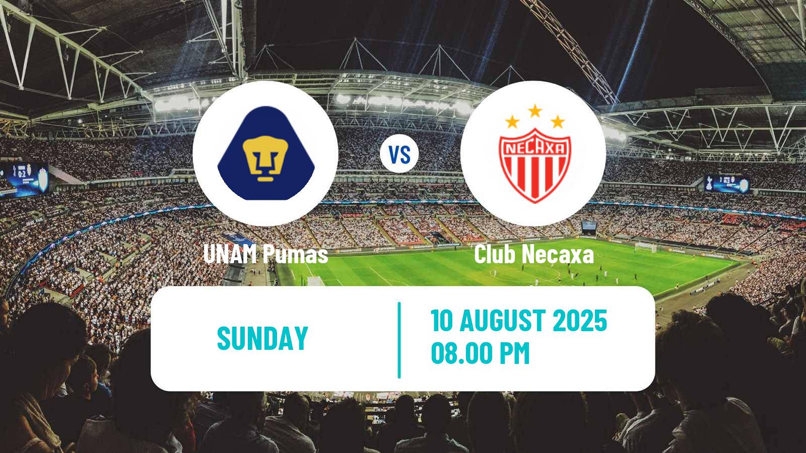 Soccer Mexican Liga MX UNAM - Necaxa