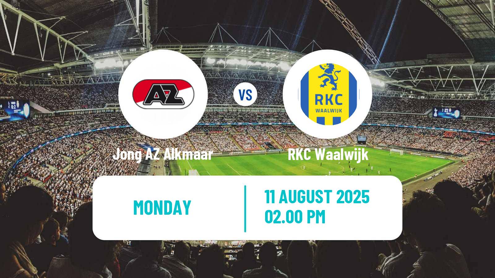 Soccer Dutch Eerste Divisie Jong AZ Alkmaar - Waalwijk