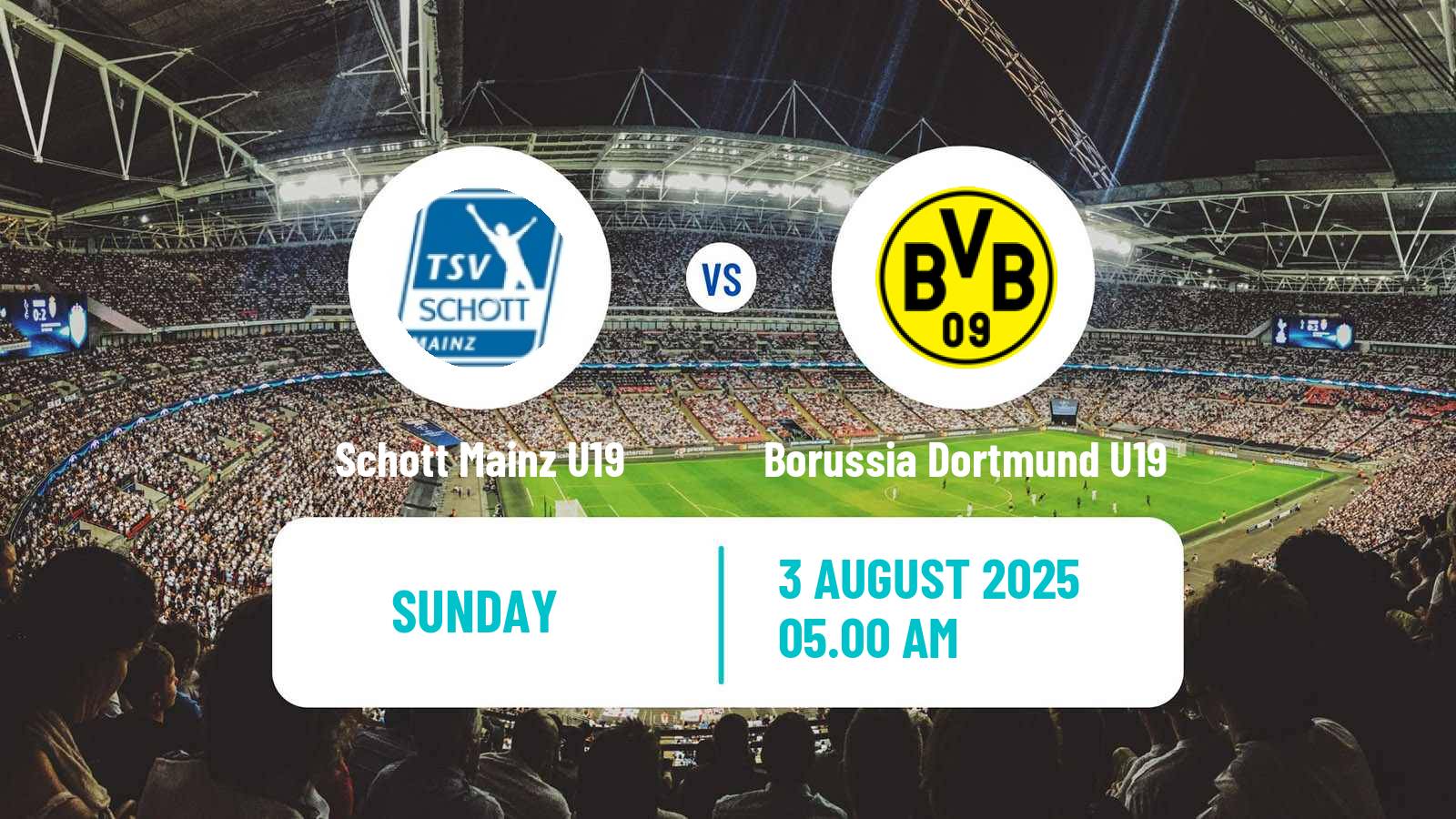 Soccer German DFB Youth League Schott Mainz U19 - Borussia Dortmund U19