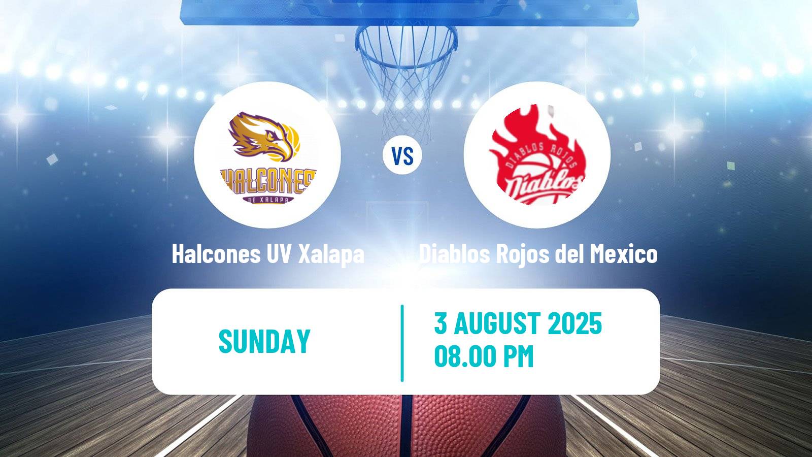 Basketball Mexican LNBP Halcones UV Xalapa - Diablos Rojos del Mexico