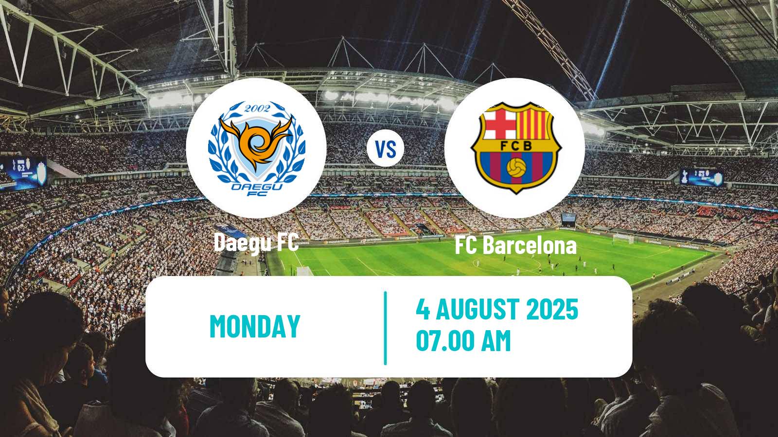 Soccer Club Friendly Daegu - Barcelona