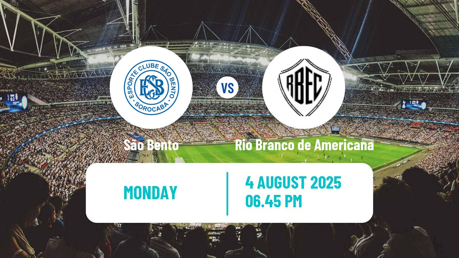 Soccer Brazilian Copa Paulista São Bento - Rio Branco de Americana
