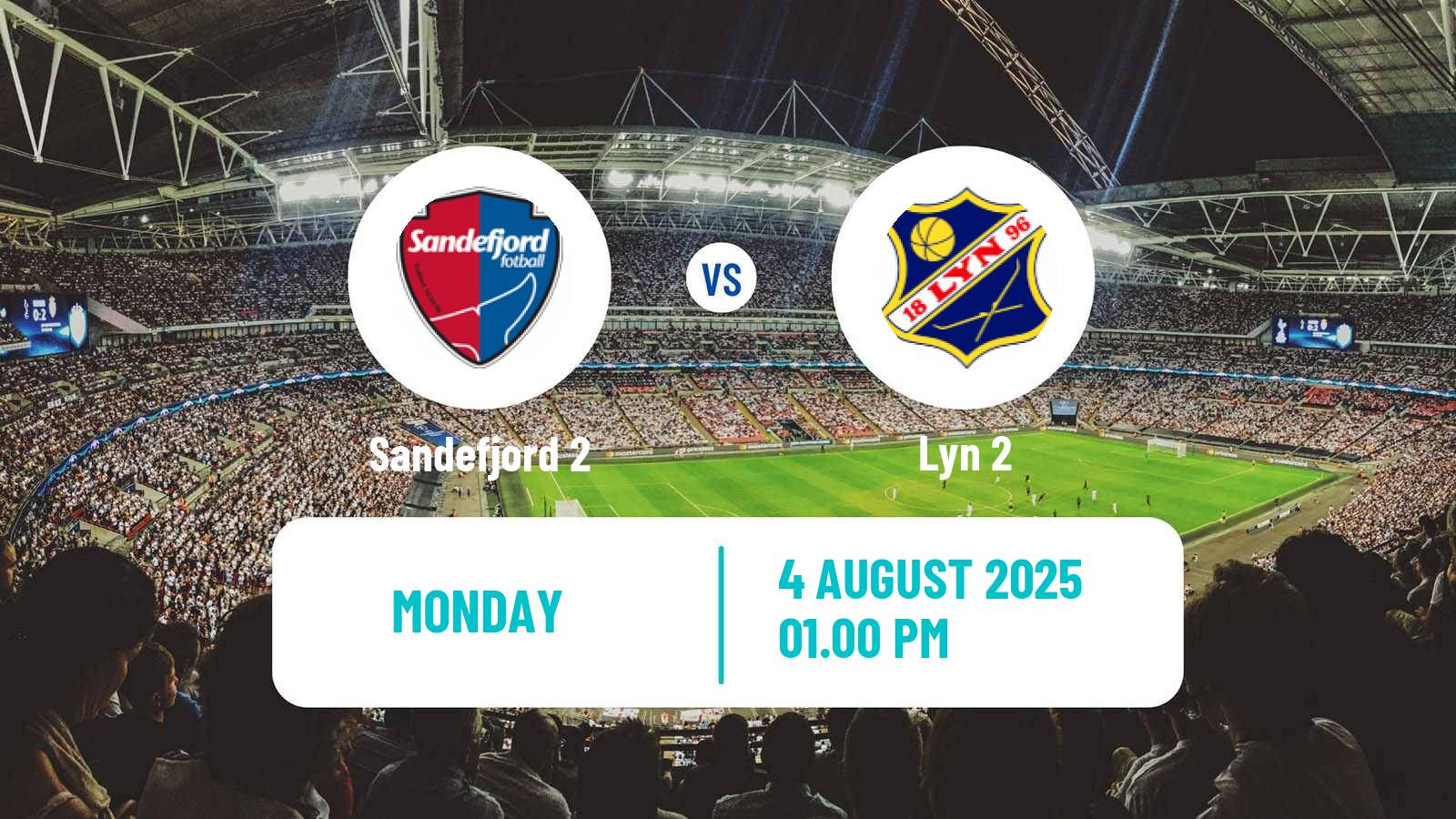 Soccer Norwegian Division 3 - Group 4 Sandefjord 2 - Lyn 2