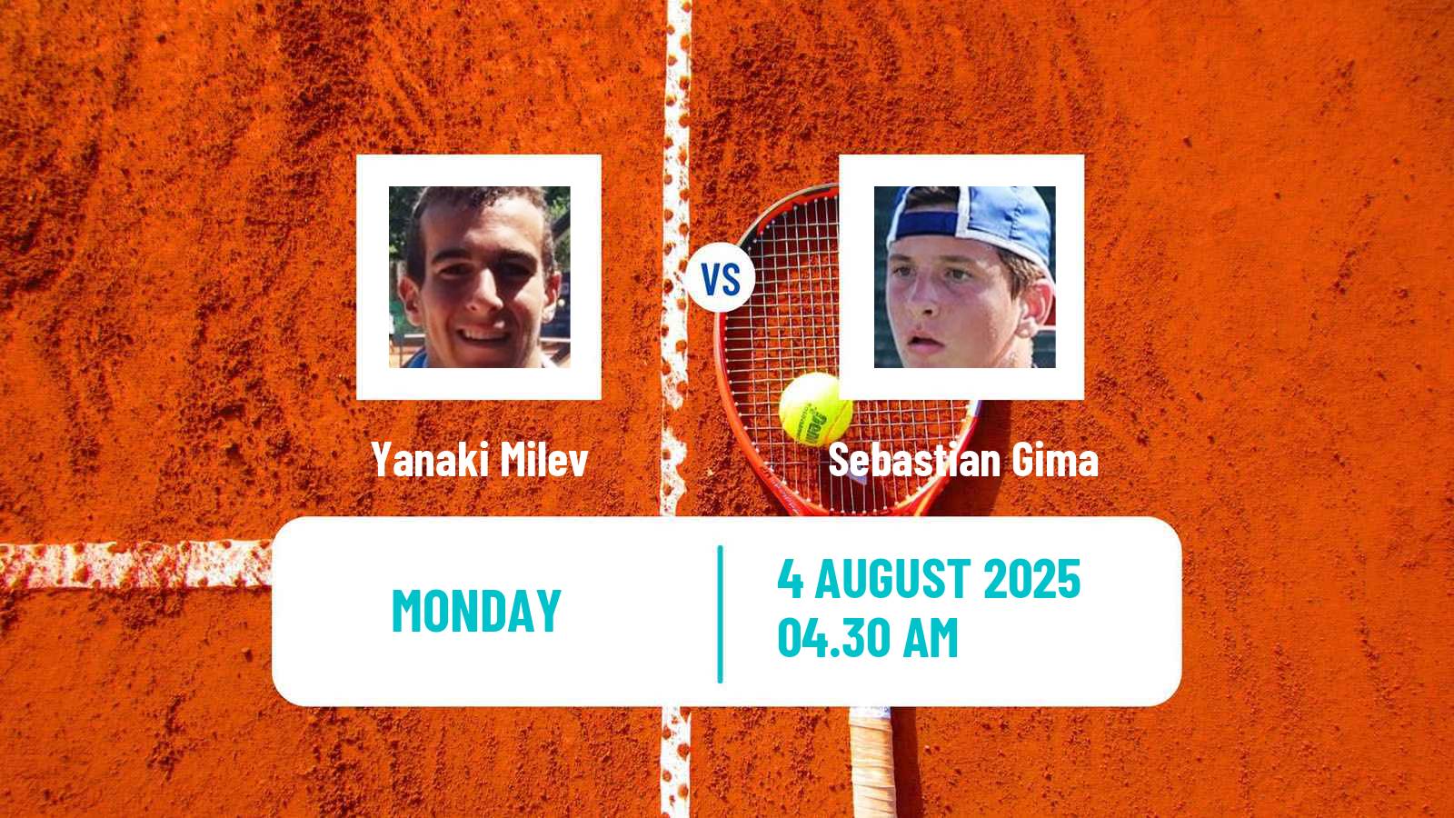 Tennis Bonn Challenger Men Yanaki Milev - Sebastian Gima