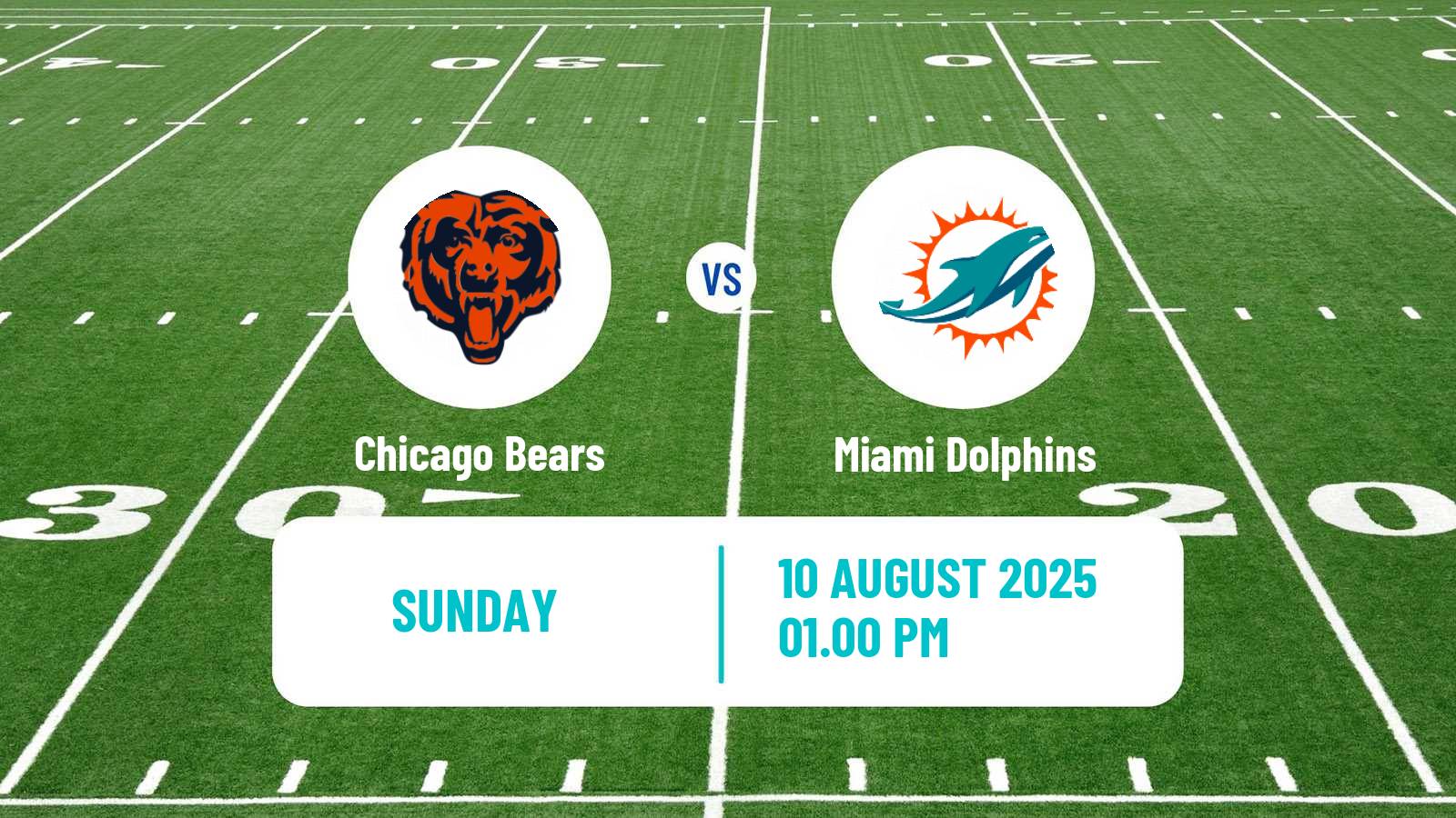 American football NFL Chicago Bears - Miami Dolphins