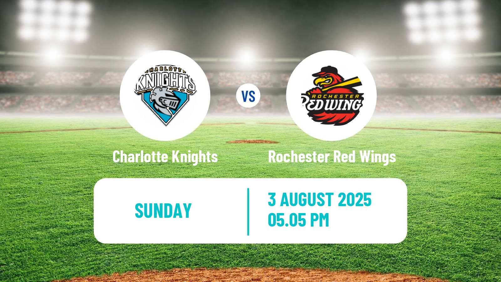 Baseball IL Charlotte Knights - Rochester Red Wings