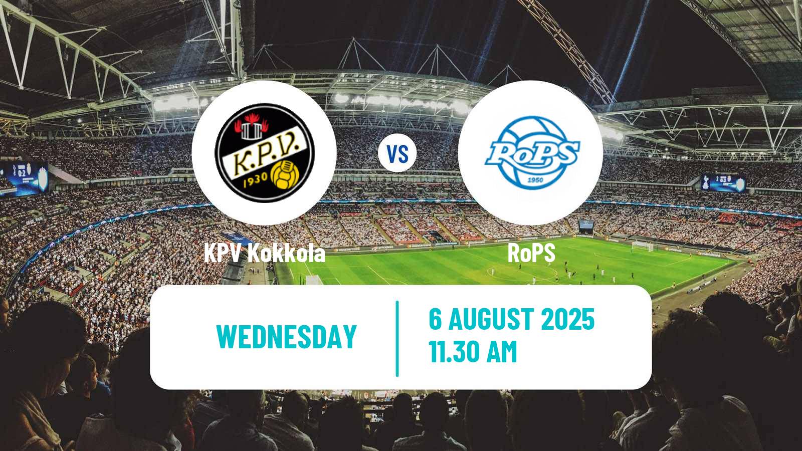 Soccer Finnish Ykkonen KPV Kokkola - RoPS