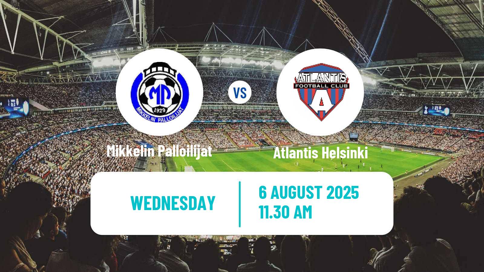 Soccer Finnish Ykkonen Mikkelin Palloilijat - Atlantis Helsinki