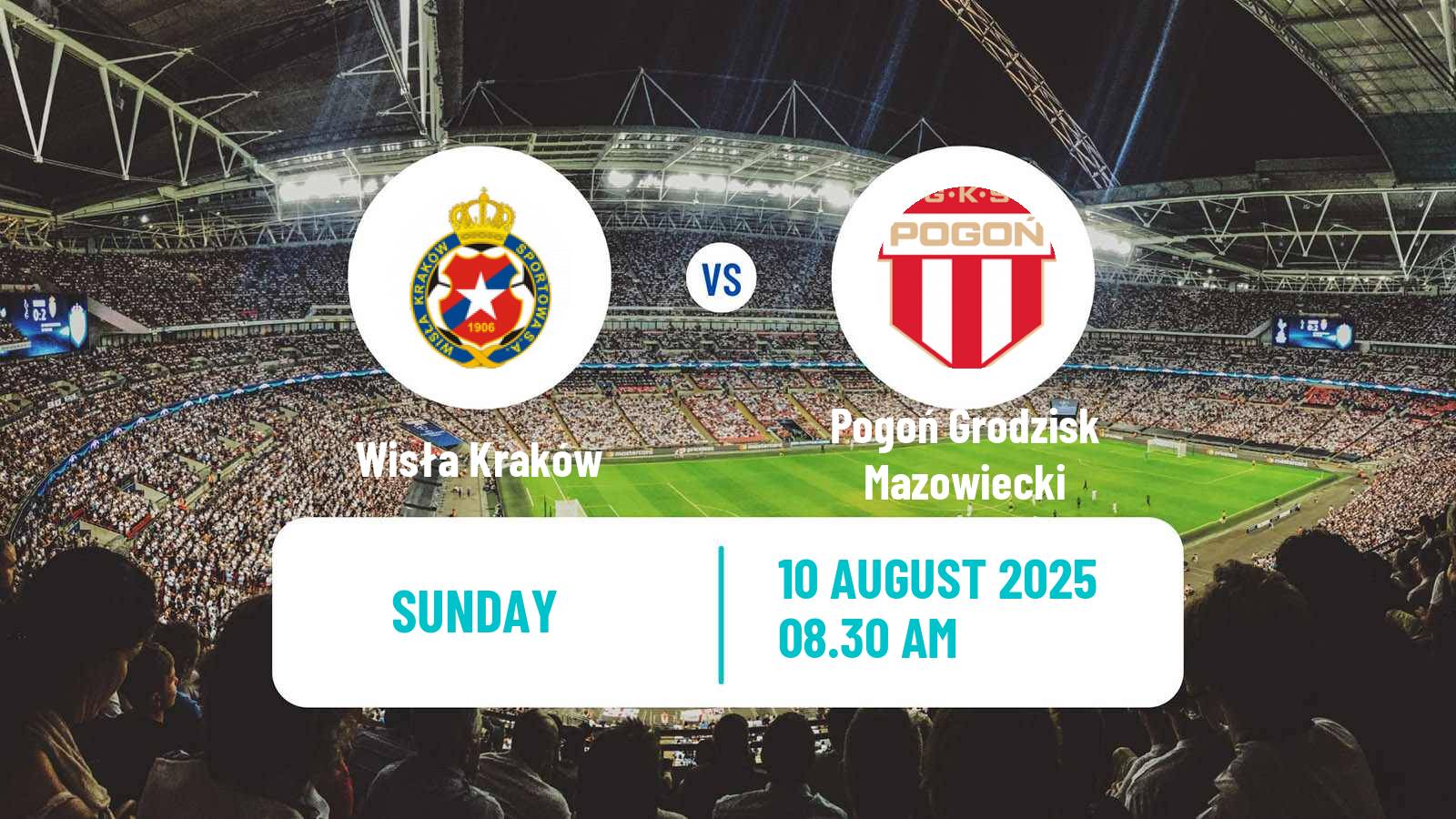 Soccer Polish Division 1 Wisła Kraków - Pogoń Grodzisk Mazowiecki