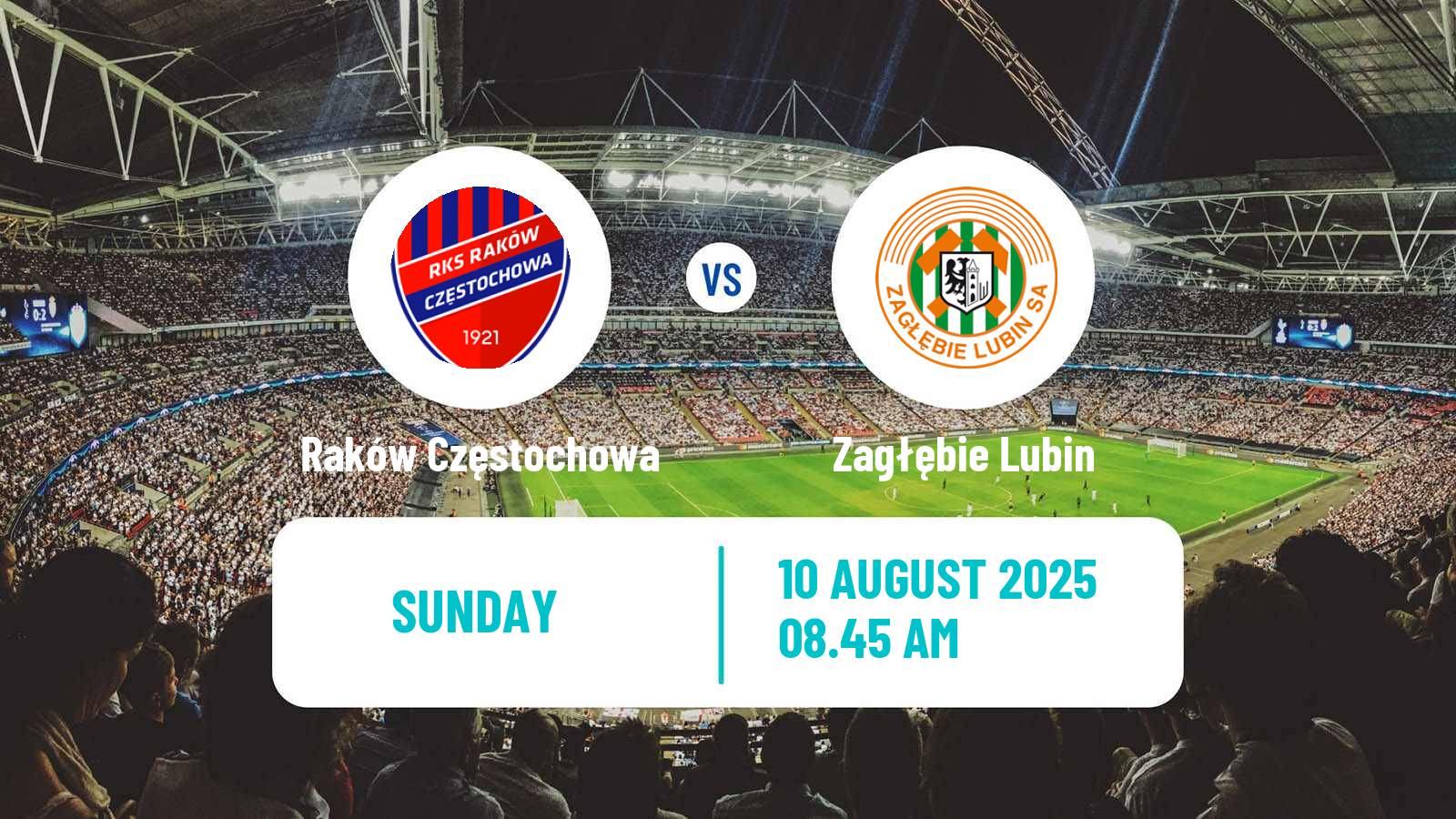 Soccer Polish Ekstraklasa Raków Częstochowa - Zagłębie Lubin