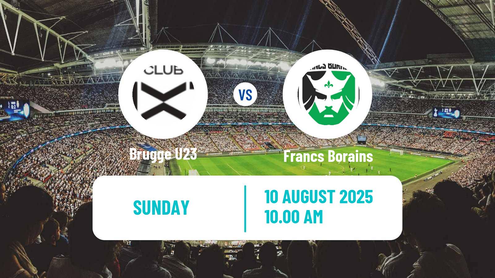 Soccer Belgian Сhallenger Pro League Brugge U23 - Francs Borains