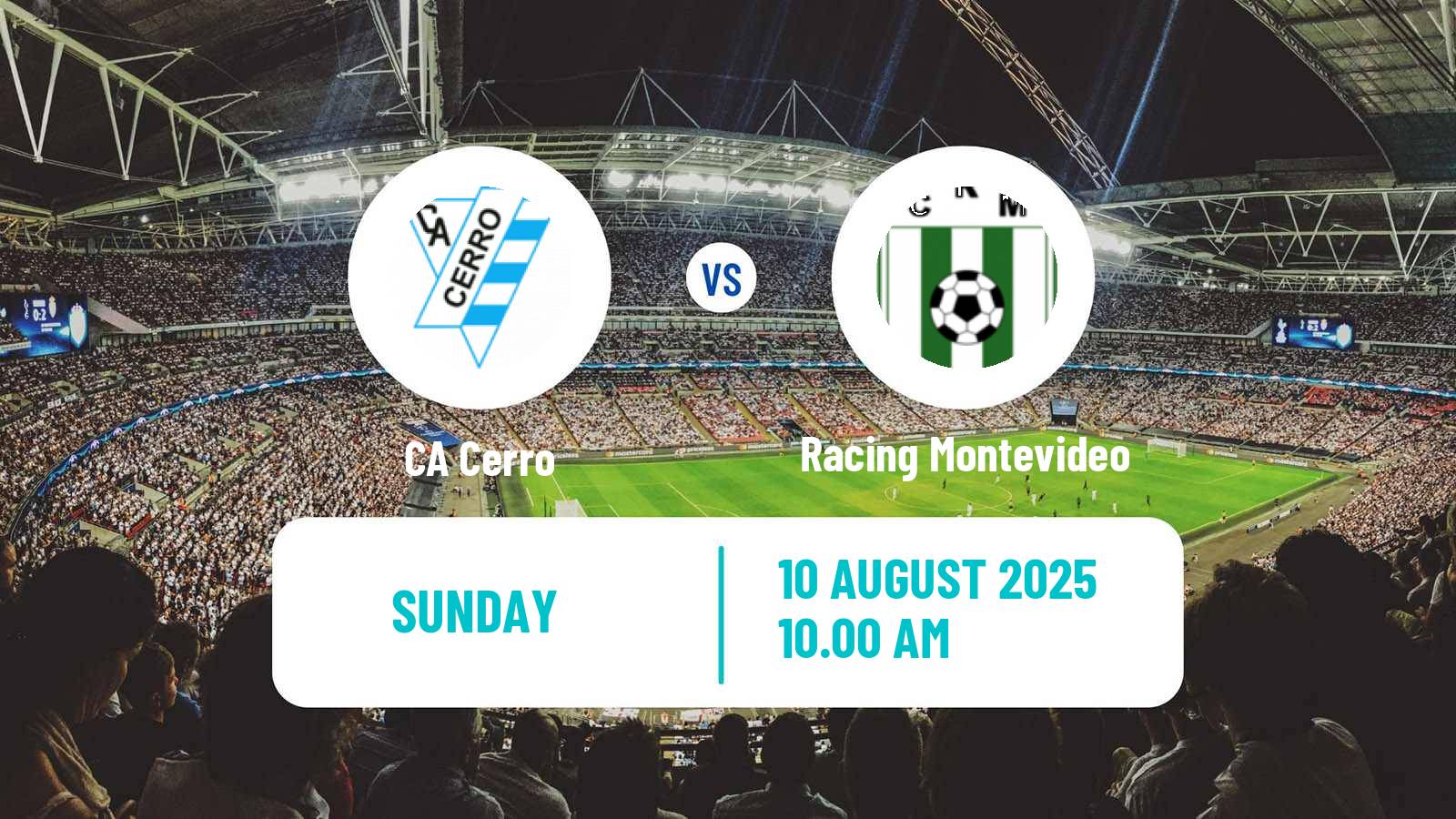 Soccer Uruguayan Primera Division Cerro - Racing Montevideo