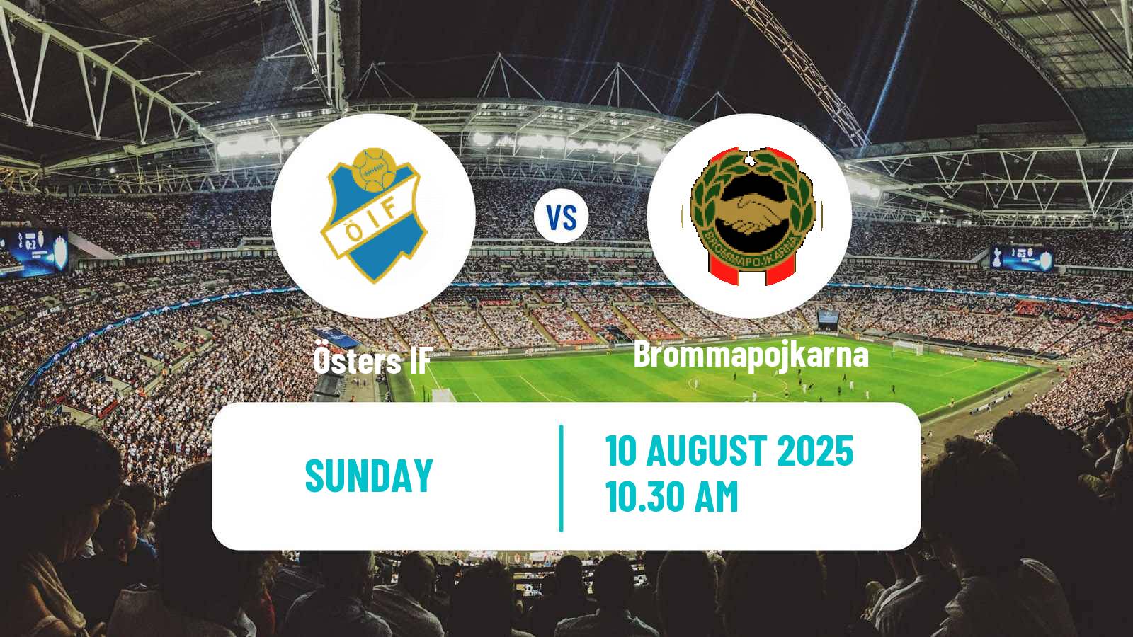 Soccer Swedish Allsvenskan Öster - Brommapojkarna