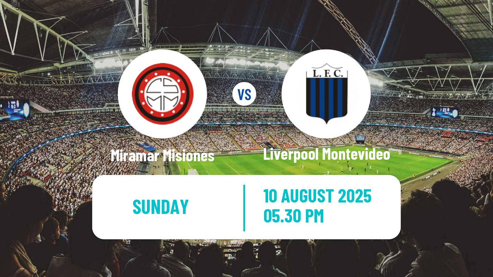 Soccer Uruguayan Primera Division Miramar Misiones - Liverpool Montevideo