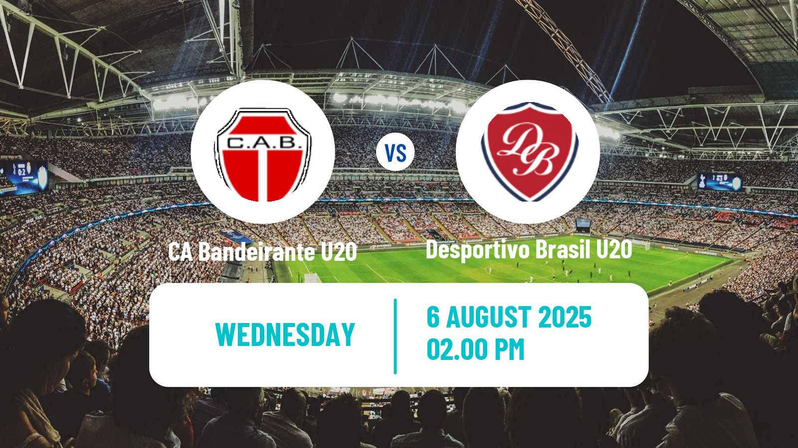Soccer Brazilian Paulista U20 CA Bandeirante U20 - Desportivo Brasil U20