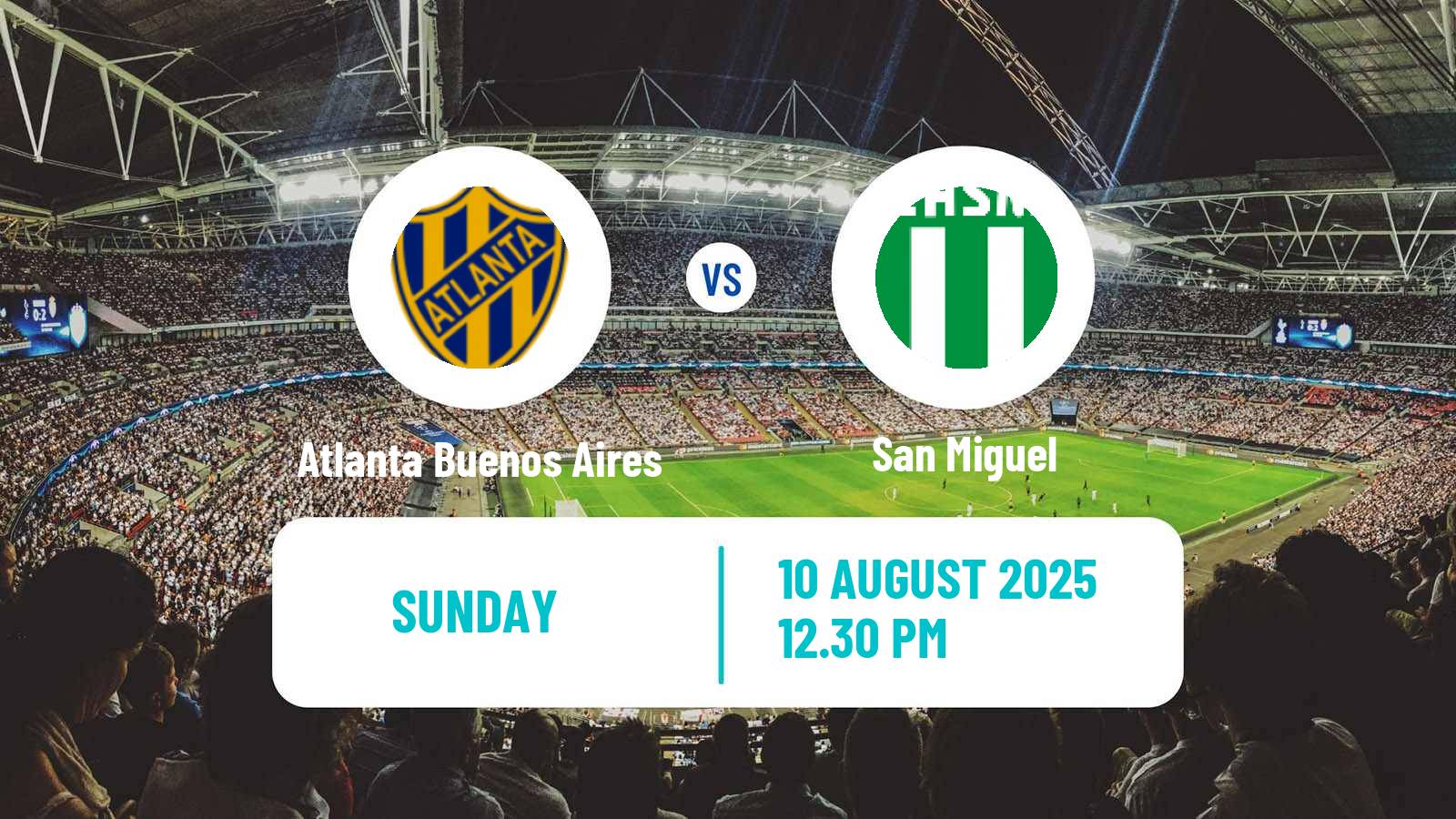 Soccer Argentinian Primera Nacional Atlanta Buenos Aires - San Miguel