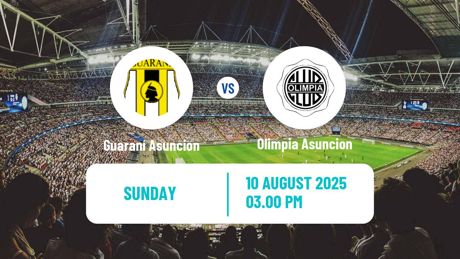 Soccer Paraguayan Primera Division Guaraní Asuncion - Olimpia Asuncion