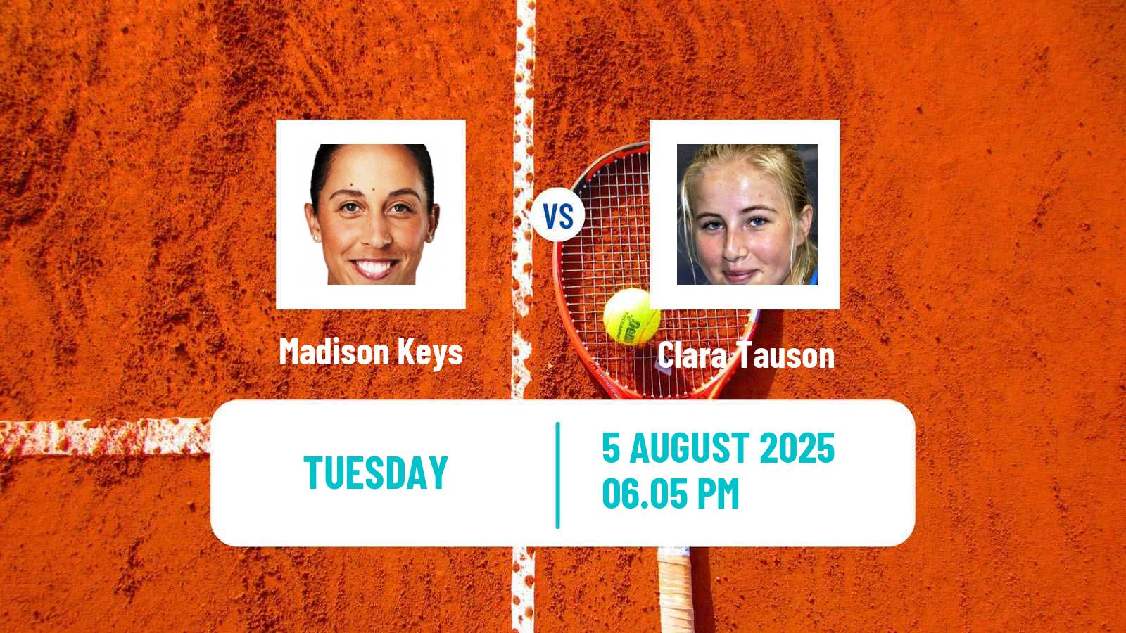 Tennis WTA Montreal Madison Keys - Clara Tauson