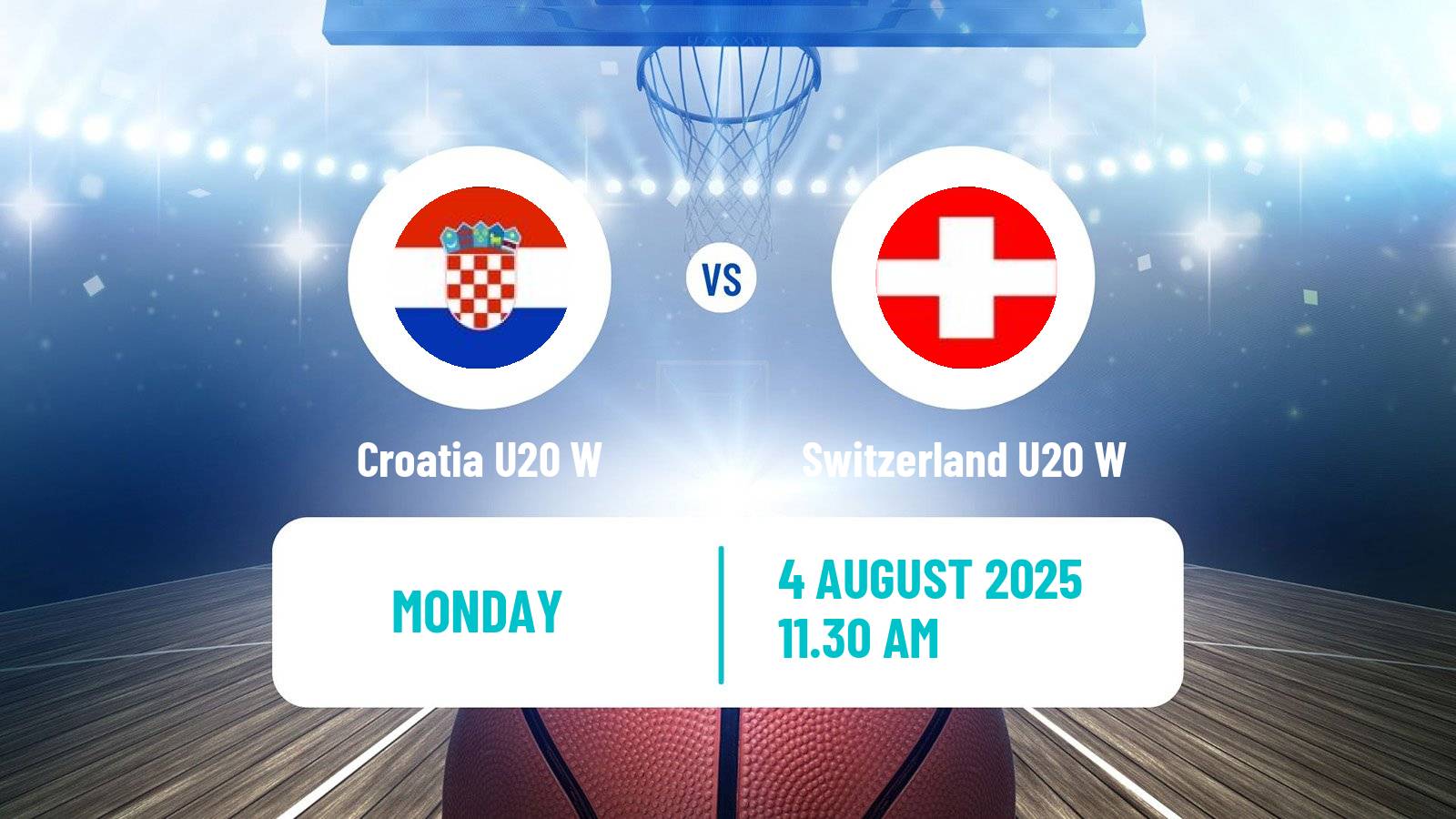 Basketball European Championship U20 B Basketball Women Croatia U20 W - Switzerland U20 W