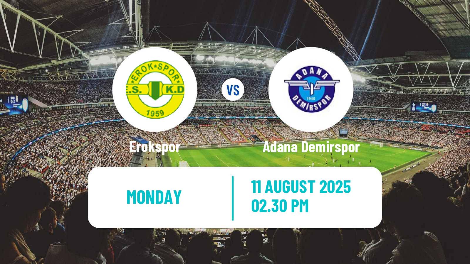 Soccer Turkish First League Erokspor - Adana Demirspor