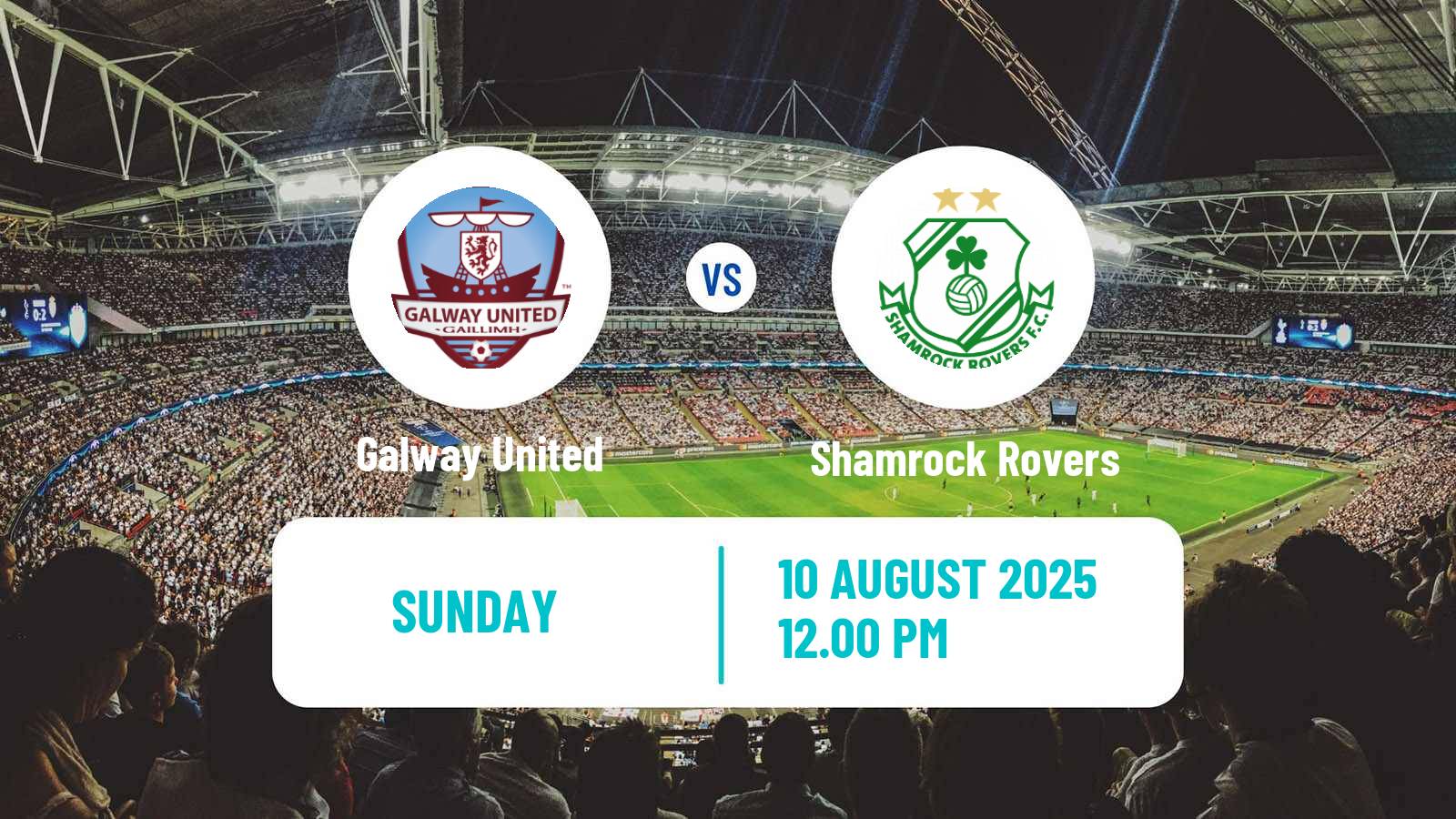 Soccer Irish Premier Division Galway United - Shamrock Rovers
