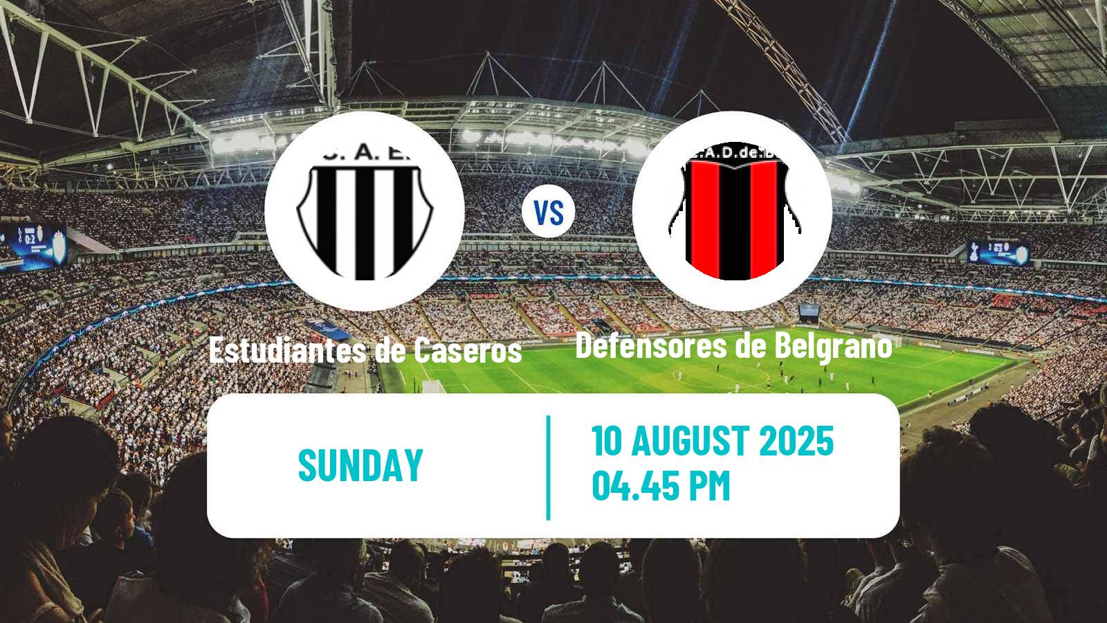 Soccer Argentinian Primera Nacional Estudiantes de Caseros - Defensores de Belgrano